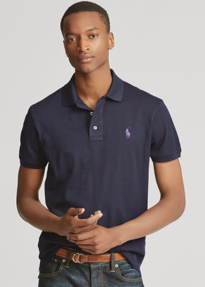 Men's Ralph Lauren Custom Slim Fit Piqué Polos | 682157YPG